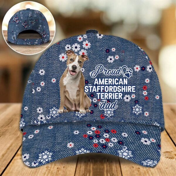 Proud Staffordshire Terrier Dad Caps – Caps For Dog Lovers – Gifts Dog Hats For Relatives