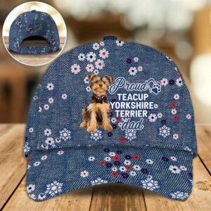 Proud Teacup Yorkshire Terrier Dad Caps Caps For Dog Lovers Gifts Dog Hats For Relatives 1 w568d7