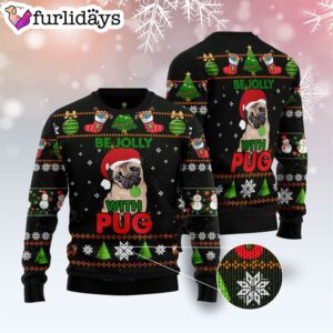 Pug Be Jolly Ugly Christmas Sweater Funny Family Sweater Gifts Christmas Outfits Gift 3