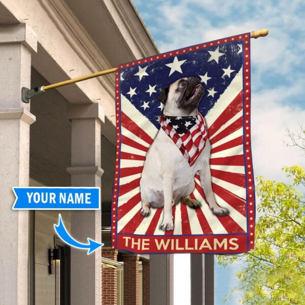 Pug Custom Garden Flag – Custom Dog Flags – Dog Lovers Gifts for Him or Her