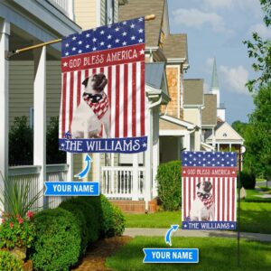 Pug God Bless America Personalized Flag Personalized Dog Garden Flags Dog Flags Outdoor 1