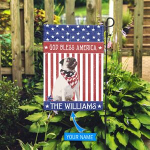 Pug God Bless America Personalized Flag Personalized Dog Garden Flags Dog Flags Outdoor 3