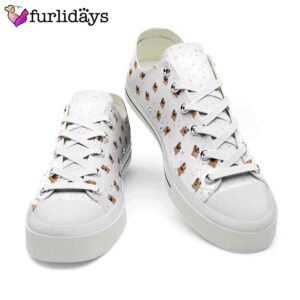Pug Hearts Pattern Low Top Shoes 3