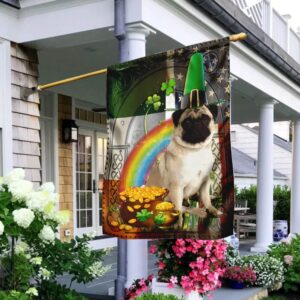 Pug Irish American St Patrick’s Day Garden Flag – Best Outdoor Decor Ideas – St Patrick’s Day Gifts