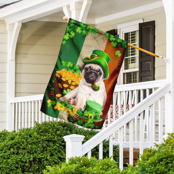 Pug Irish Flag St Patrick’s Day Garden Flag – Best Outdoor Decor Ideas – St Patrick’s Day Gifts