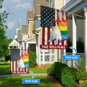 Pug Lgbt Personalized Flag Custom Dog Flags Dog Lovers Gifts for Him or Her 1