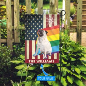 Pug Lgbt Personalized Flag Custom Dog Flags Dog Lovers Gifts for Him or Her 2