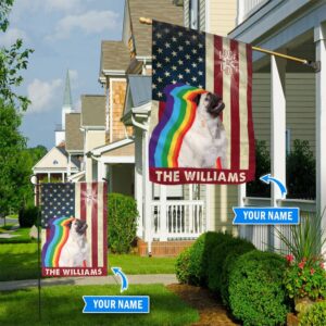 Pug Lgbt Personalized House Flag Custom Dog Flags Dog Lovers Gifts for Him or Her 1