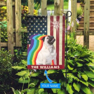 Pug Lgbt Personalized House Flag Custom Dog Flags Dog Lovers Gifts for Him or Her 2