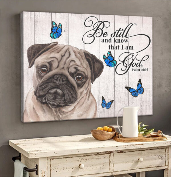 Pug Matte Canvas – Dog Wall Art Prints – Canvas Wall Art Decor
