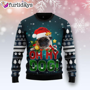 Pug Oh My Dog Ugly Christmas Holiday Sweater Xmas Gifts For Him or Her 1