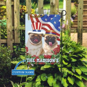Pug Personalized Flag Custom Dog Flags Dog Lovers Gifts for Him or Her 3