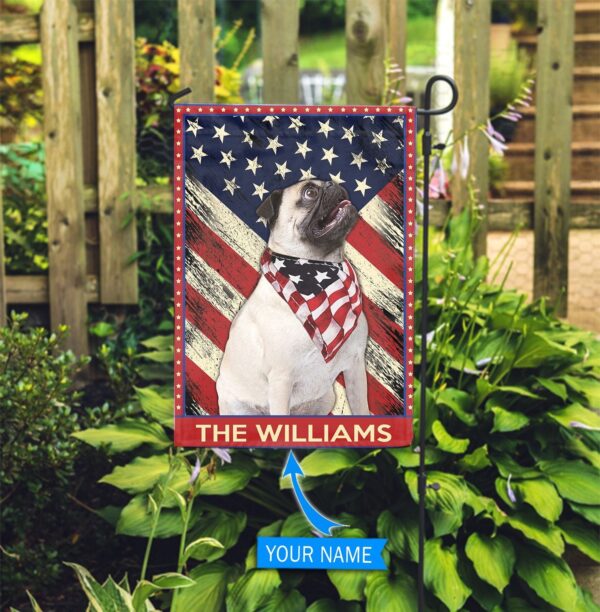 Pug Personalized Garden Flag – Custom Dog Flags – Dog Lovers Gifts for Him or Her