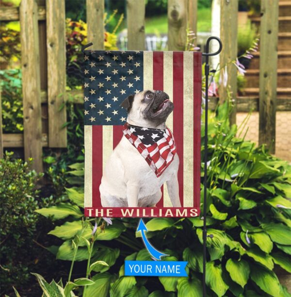 Pug Personalized Garden Flag – Personalized Dog Garden Flags – Dog Flags Outdoor