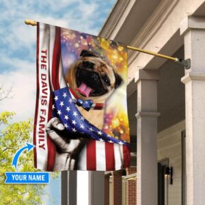 Pug Personalized House Flag Custom Dog Flags Dog Lovers Gifts for Him or Her 2