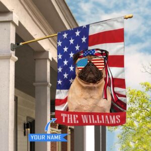 Pug Personalized House Flag – Personalized…
