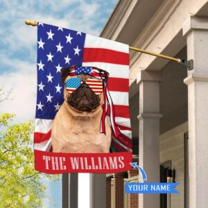 Pug Personalized House Flag Personalized Dog Garden Flags Dog Flags Outdoor 2