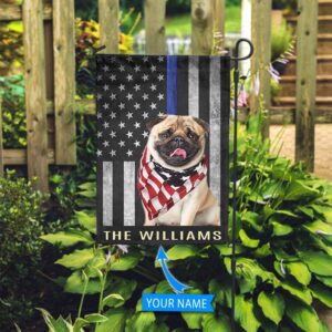 Pug Police Personalized Flag Personalized Dog Garden Flags Dog Flags Outdoor 2