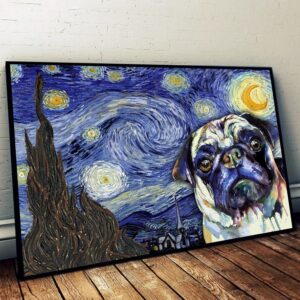 Pug Poster Matte Canvas Dog Canvas Art Poster To Print Gift For Dog Lovers 1