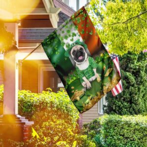 Pug St Patrick’s Day Garden Flag – Best Outdoor Decor Ideas – St Patrick’s Day Gifts