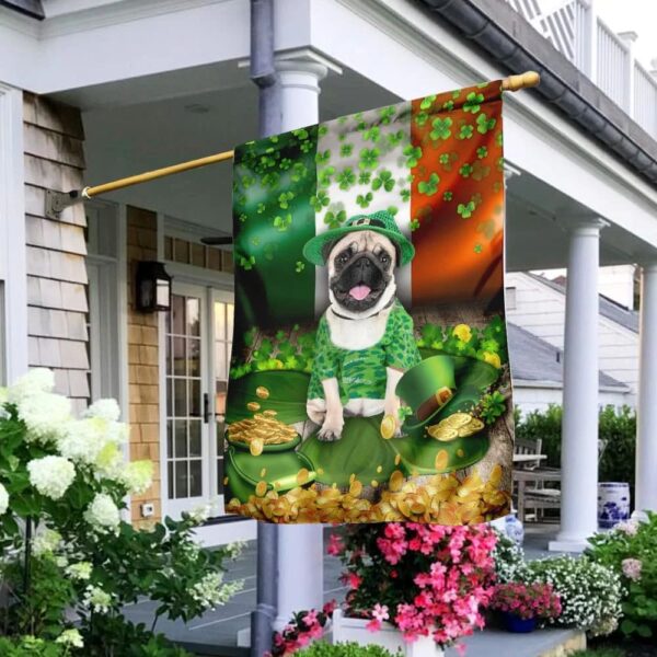 Pug St Patrick’s Day Garden Flag – Best Outdoor Decor Ideas – St Patrick’s Day Gifts