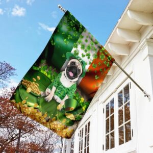 Pug St Patrick s Day Garden Flag Best Outdoor Decor Ideas St Patrick s Day Gifts 3