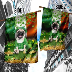 Pug St Patrick s Day Garden Flag Best Outdoor Decor Ideas St Patrick s Day Gifts 4