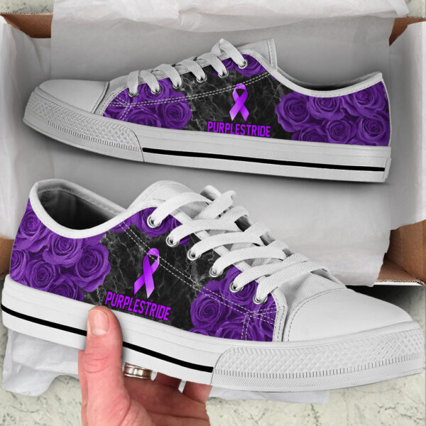 Purplestride Shoes Rose Flower Low Top Shoes – Best Gift For Men And Women –  Walking Shoes Men Women