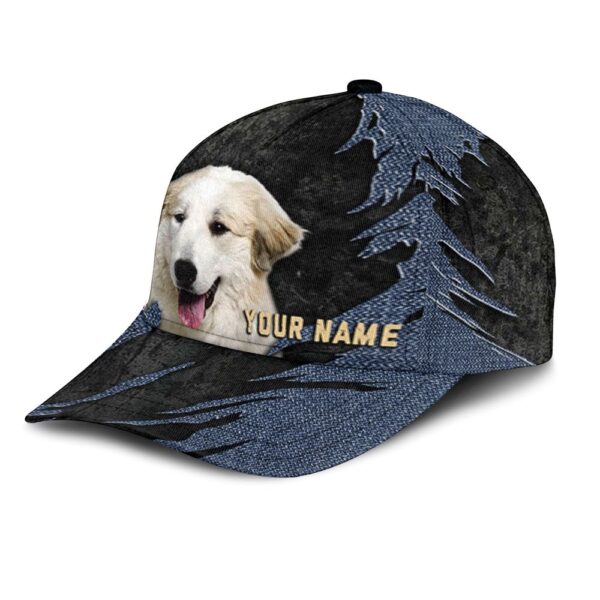 Pyrador Jean Background Custom Name & Photo Dog Cap – Classic Baseball Cap All Over Print – Gift For Dog Lovers