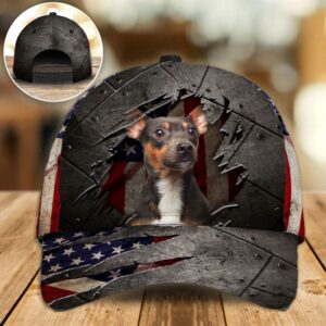 Rat Terrier On The American Flag Cap Hats For Walking With Pets Gifts Dog Caps For Friends 1 d8cqu3