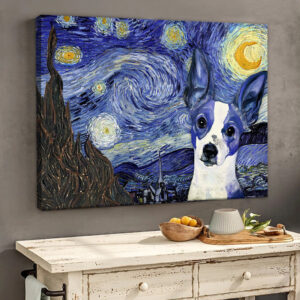 Rat Terrier Poster Matte Canvas Dog Wall Art Prints Painting On Canvas 2