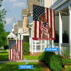 Red Boston Terrier Personalized Flag Personalized Dog Garden Flags Dog Flags Outdoor 1