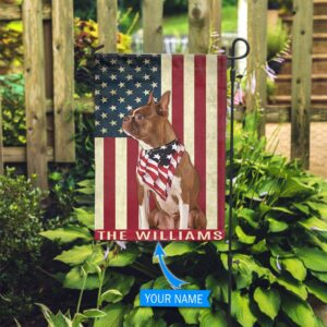 Red Boston Terrier Personalized Flag Personalized Dog Garden Flags Dog Flags Outdoor 3