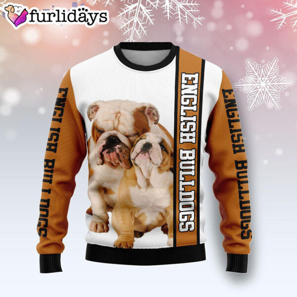 Rescued English Bulldog Dog Lover Ugly Christmas Sweater –  Christmas Gift For Pet Lovers
