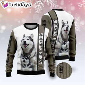 Rescued Siberian Husky Ugly Christmas Sweater Gift For Pet Lovers Unisex Crewneck Sweater 2