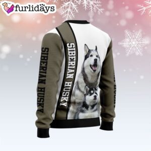 Rescued Siberian Husky Ugly Christmas Sweater Gift For Pet Lovers Unisex Crewneck Sweater 3
