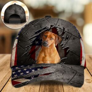 Rhodesian Ridgeback On The American Flag Cap Hats For Walking With Pets Gifts Dog Hats For Relatives 1 xe8uvs