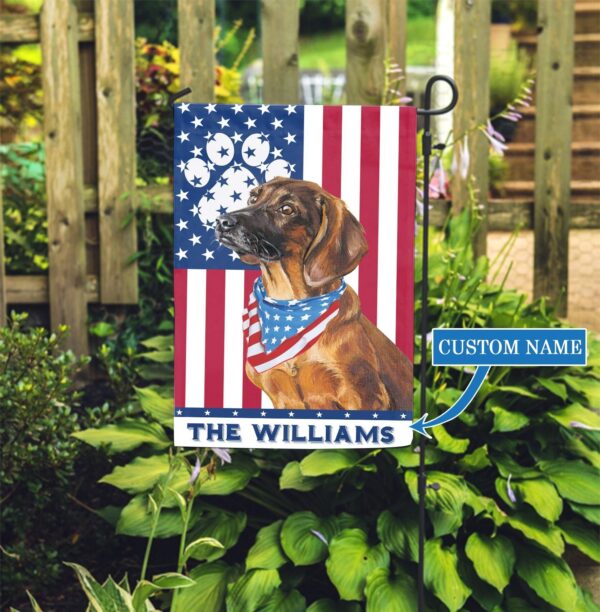Rhodesian Ridgeback Personalized Garden Flag – Garden Dog Flag – Personalized Dog Garden Flags