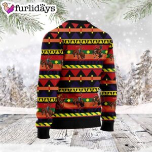 Rodeo Native Pattern Ugly Christmas Sweater Gift For Pet Lovers Unisex Crewneck Sweater 2