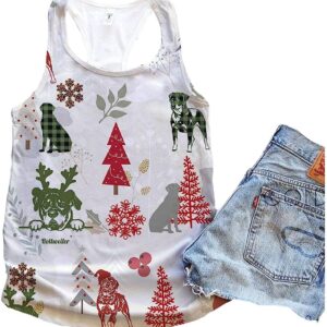 Rottweiler Dog Christmas Flannel Tank Top Summer Casual Tank Tops For Women Gift For Young Adults 1 lpddhc