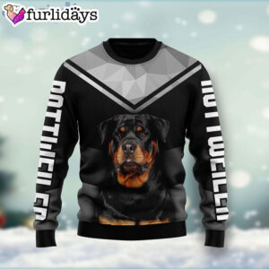 Rottweiler Dog Lover Black Ugly Christmas Sweater Christmas Gift For Friends 1