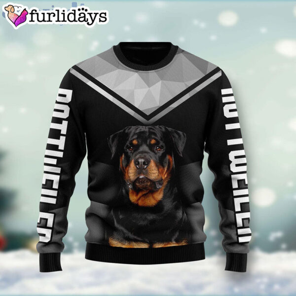 Rottweiler Dog Lover Black Ugly Christmas Sweater –  Christmas Gift For Friends