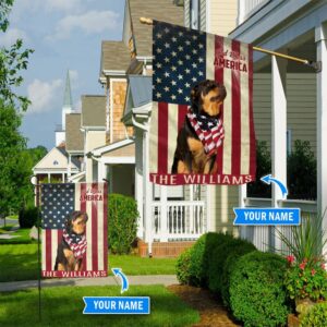 Rottweiler God Bless America Personalized Flag Custom Dog Flags Dog Lovers Gifts for Him or Her 1