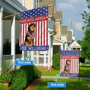 Rottweiler God Bless America Personalized Flag…