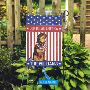 Rottweiler God Bless America Personalized Flag Personalized Dog Garden Flags Dog Flags Outdoor 3