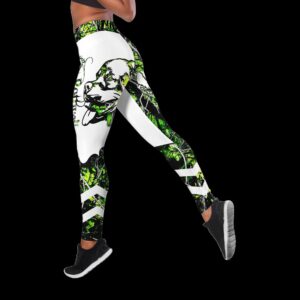 Rottweiler Green Tattoos Combo Leggings And Hollow Tank Top Workout Sets For Women Gift For Dog Lovers 3 xdyhyb