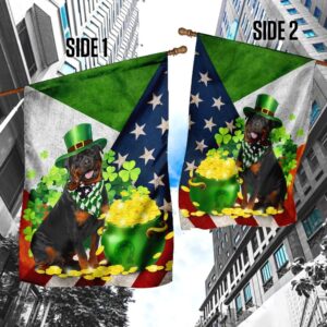 Rottweiler Happy St Patrick s Day Garden Flag Best Outdoor Decor Ideas St Patrick s Day Gifts 4