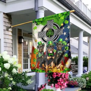 Rottweiler Irish Celtic Knot Cross St Patrick s Day Garden Flag Best Outdoor Decor Ideas St Patrick s Day Gifts 2