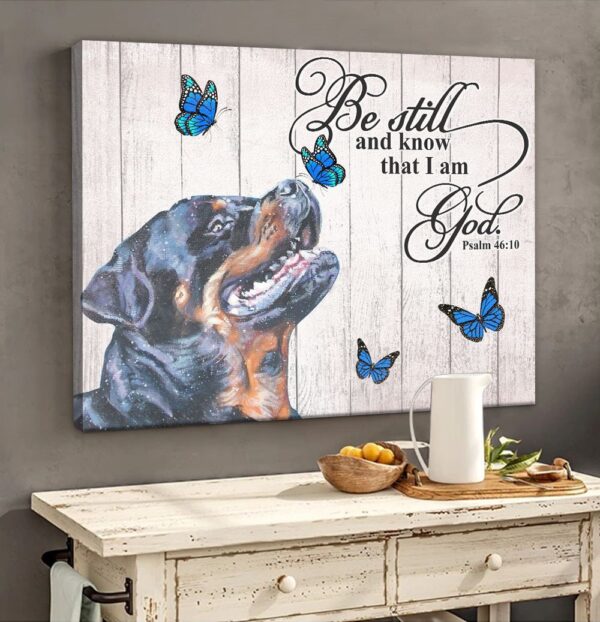 Rottweiler Matte Canvas – Dog Wall Art Prints – Canvas Wall Art Decor