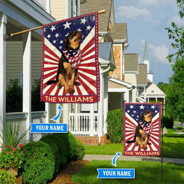 Rottweiler Personalized Flag – Custom Dog Flags – Dog Lovers Gifts for Him or Her